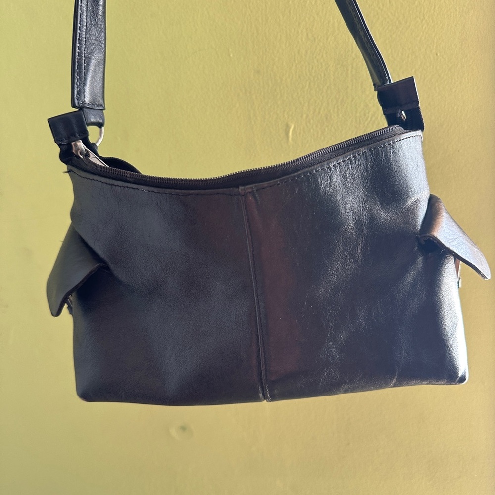 Black all leather Brazilian cargo handbag purchased in Rio de Janeiro.
